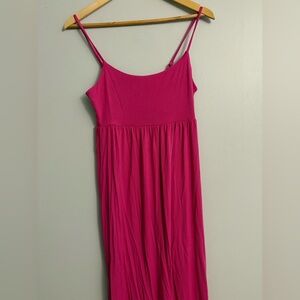 Vibrant Pink Spaghetti Strap Dress